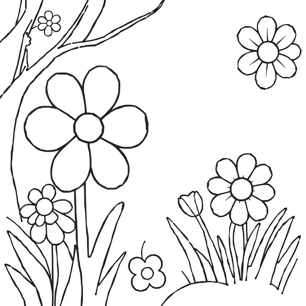 Spring Color Pages For Preschoolers
