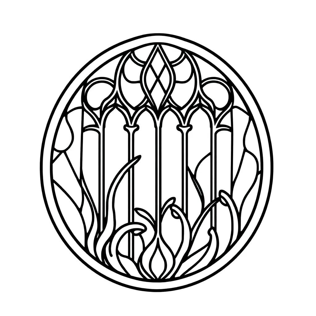 Stained Glass Coloring Pages Printable