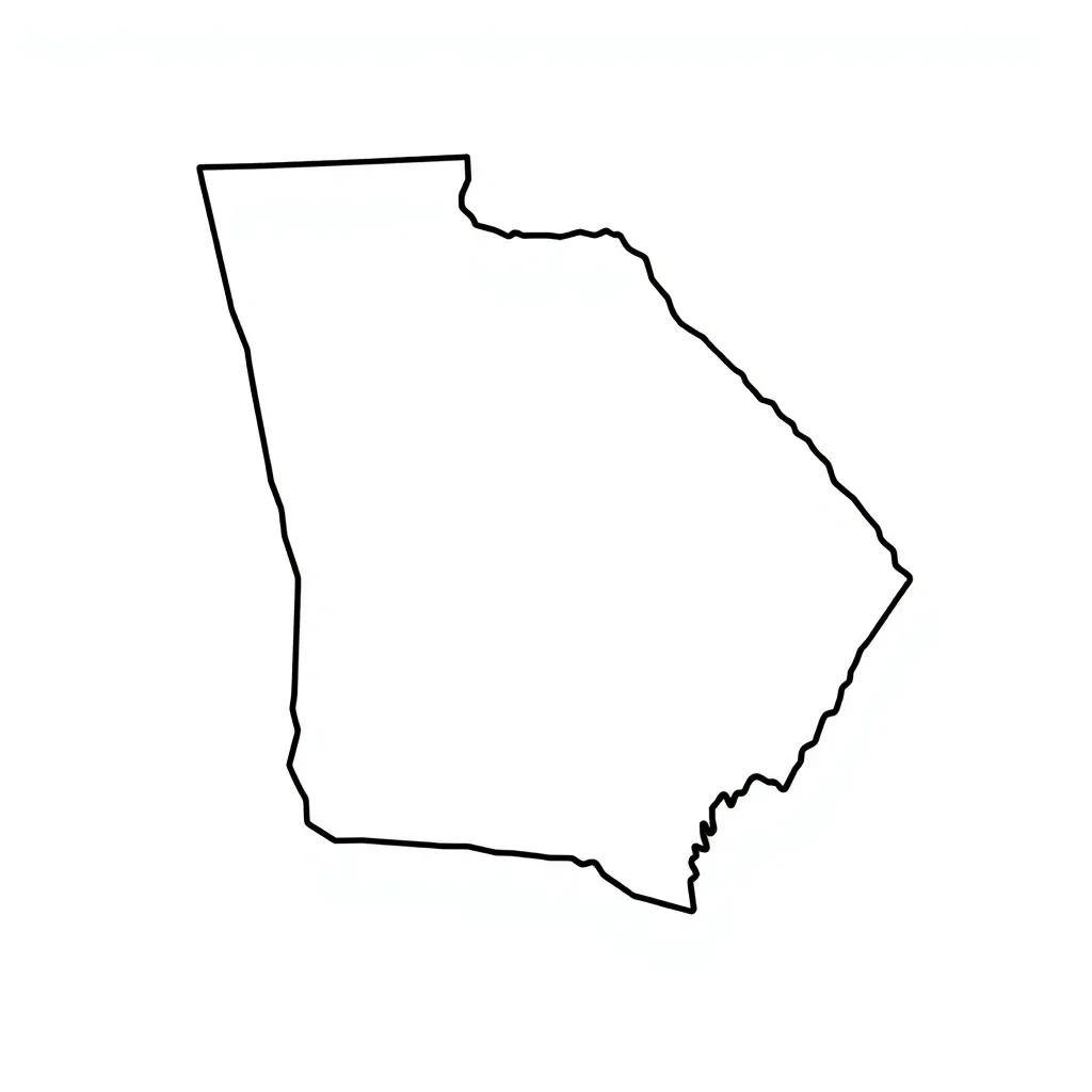 State Of Georgia Coloring Page