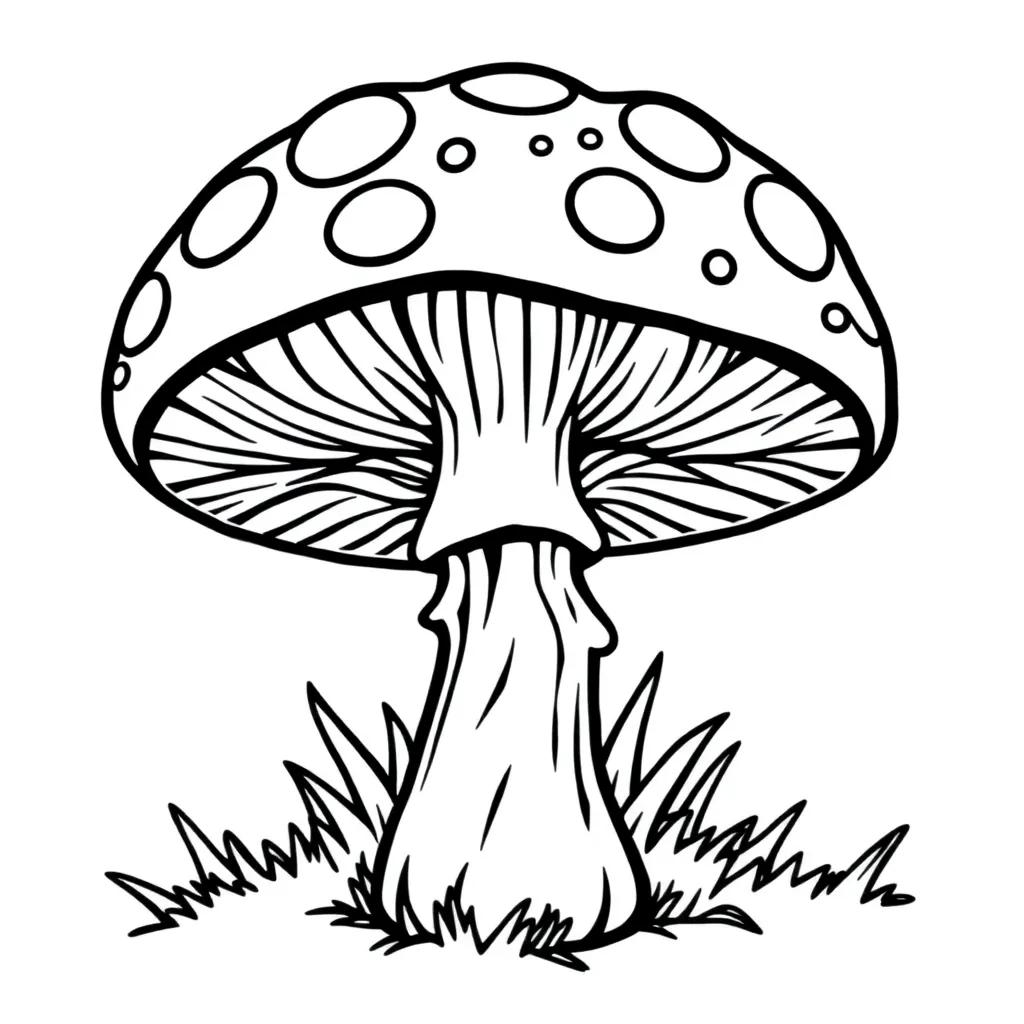 Stoner Trippy Mushroom Coloring Pages