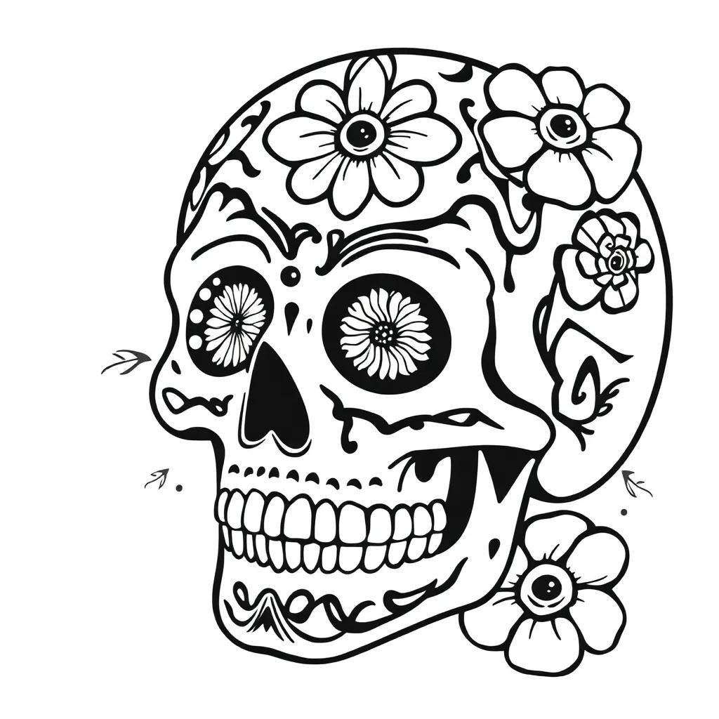 Sugar Skull Coloring Page