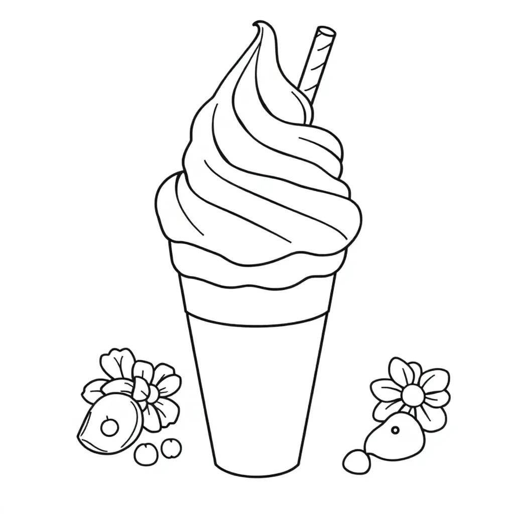 Summer Ice Cream Coloring Pages