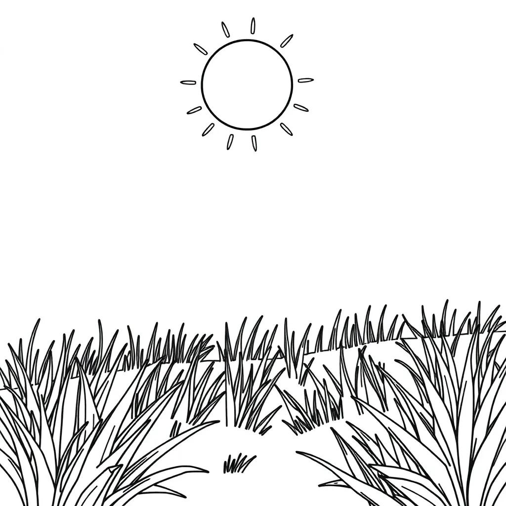 Sunny Day Coloring Page