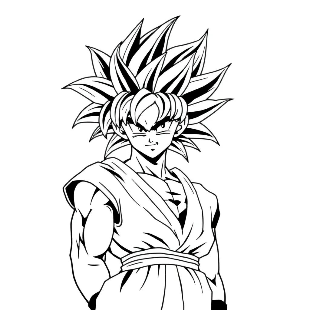 Super Saiyan Goku Coloring Pages Super Saiyan Goku Coloring Pages