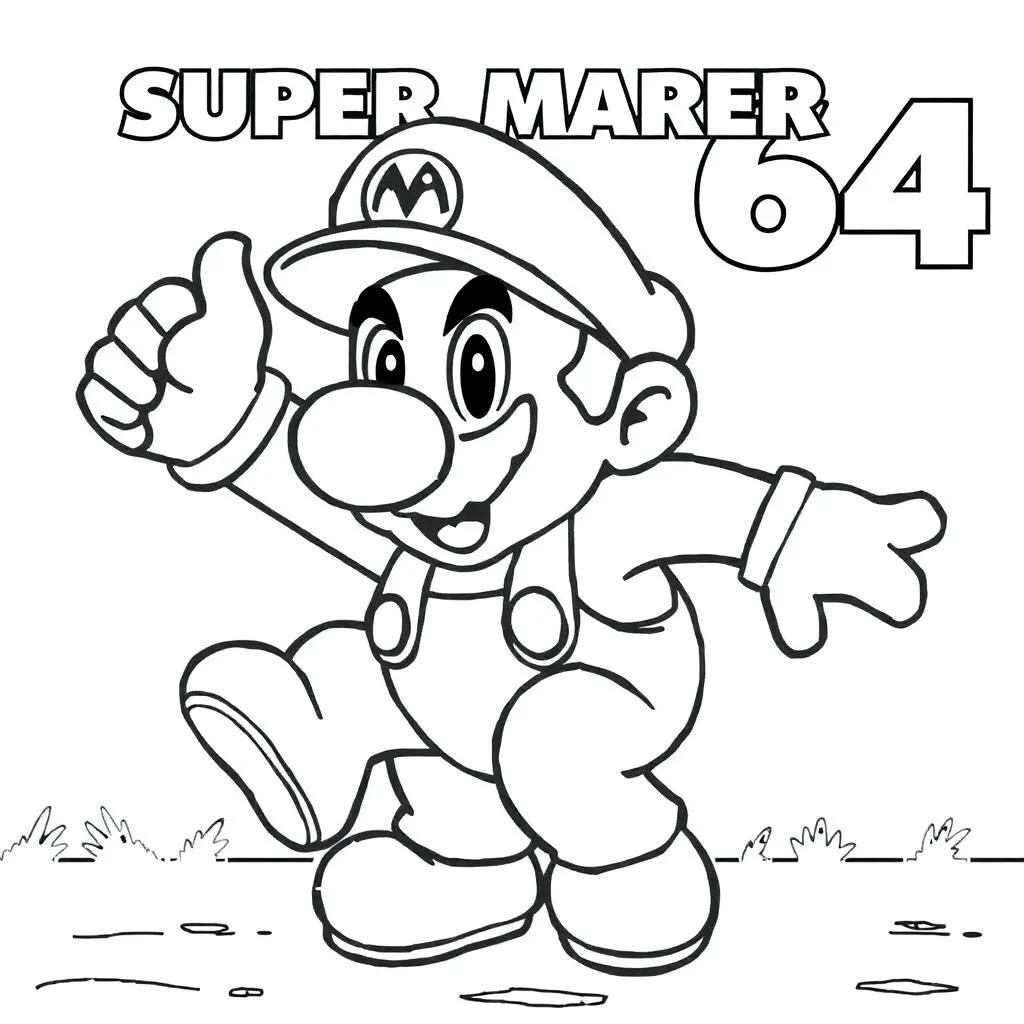 Super Mario 64 Coloring Pages