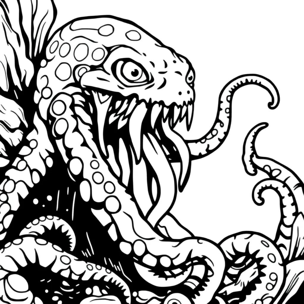 Teenage Kraken Coloring Pages