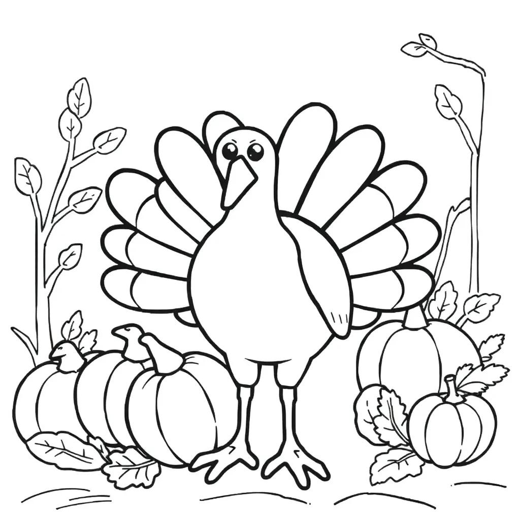 Thanksgiving Kids Coloring Pages