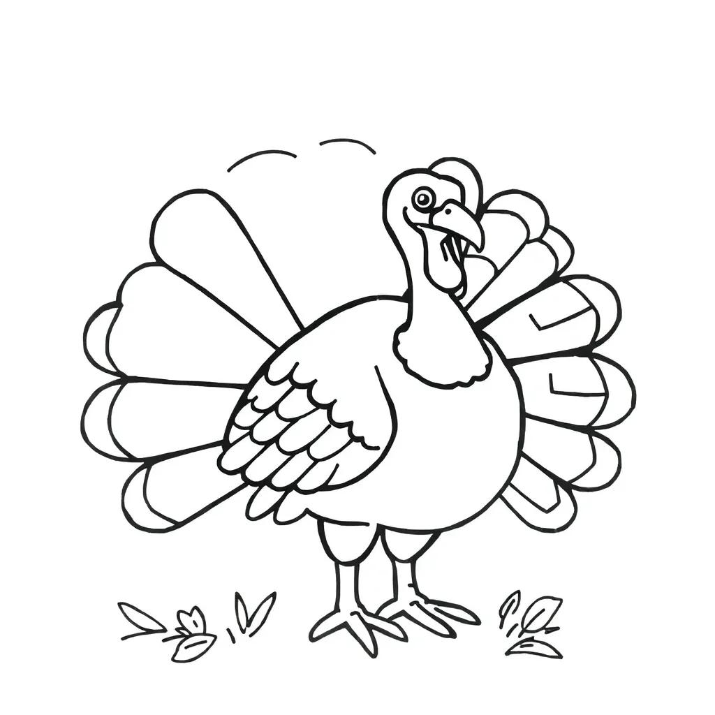 Thanksgiving Coloring Pages Turkey