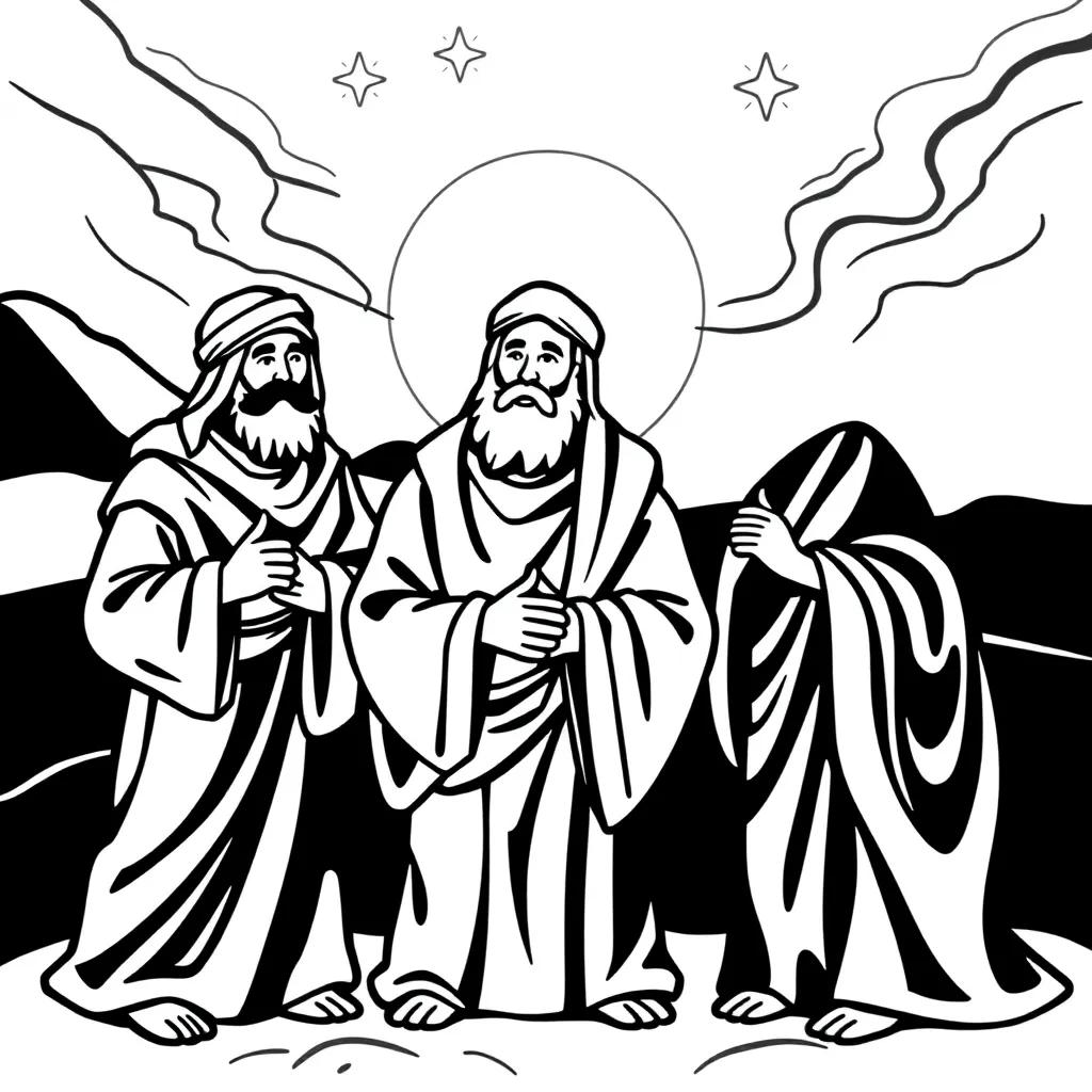 Three Wise Men Coloring Page