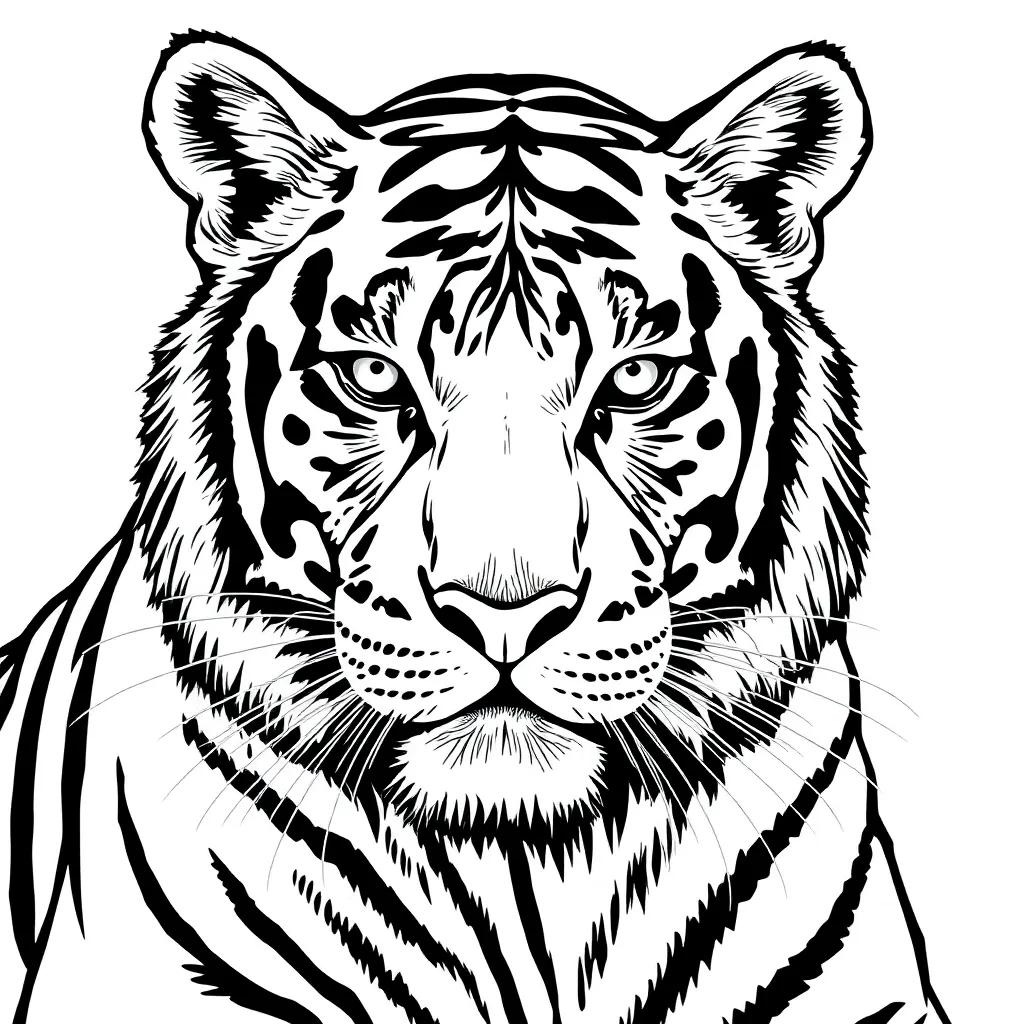Tiger Coloring Pages Realistic