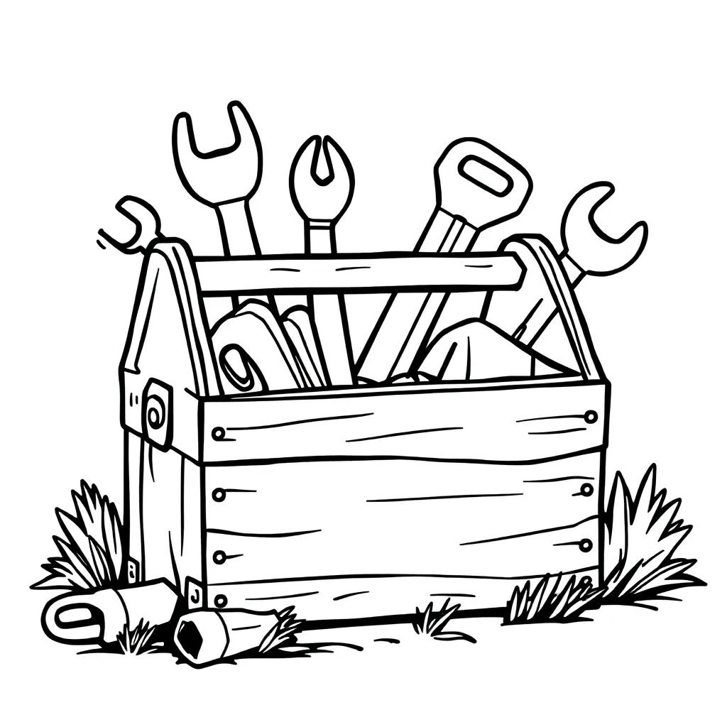 Tool Box Coloring Page
