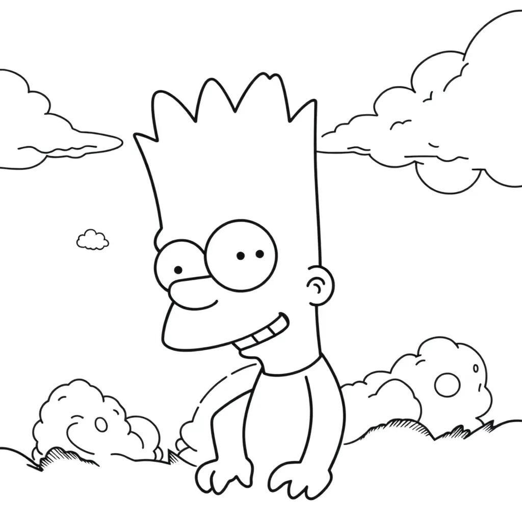 Trippy Bart Simpson Coloring Pages