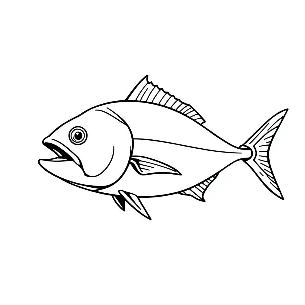 Tuna Fish Coloring Page