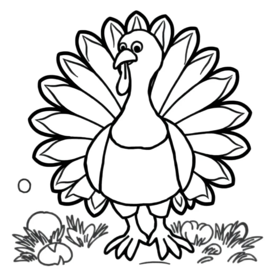 Turkey Coloring Pages For Preschoolers