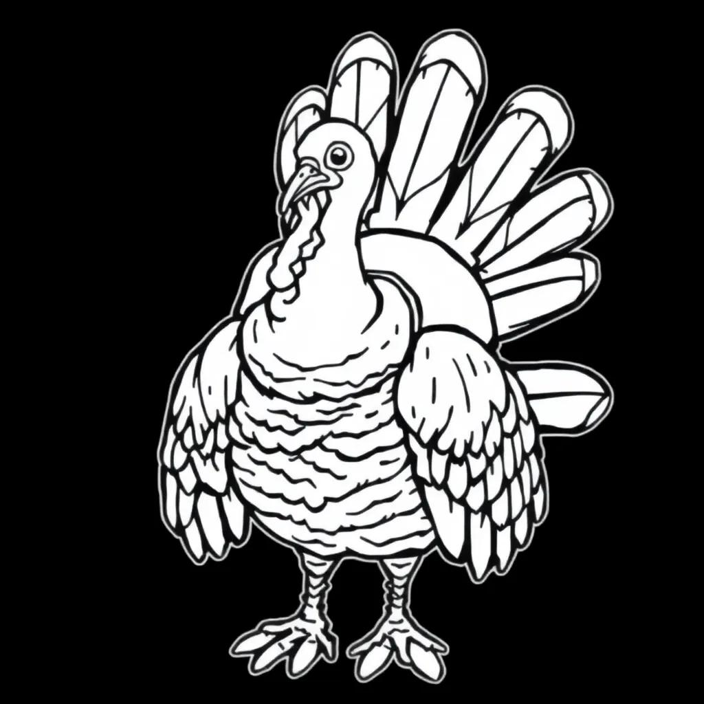 Turkey Feathers Coloring Pages