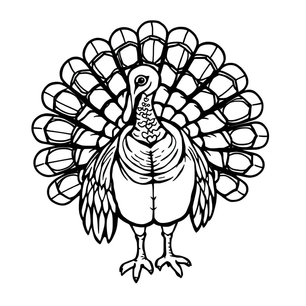 Turkey Feather Coloring Page Turkey Feather Coloring Page