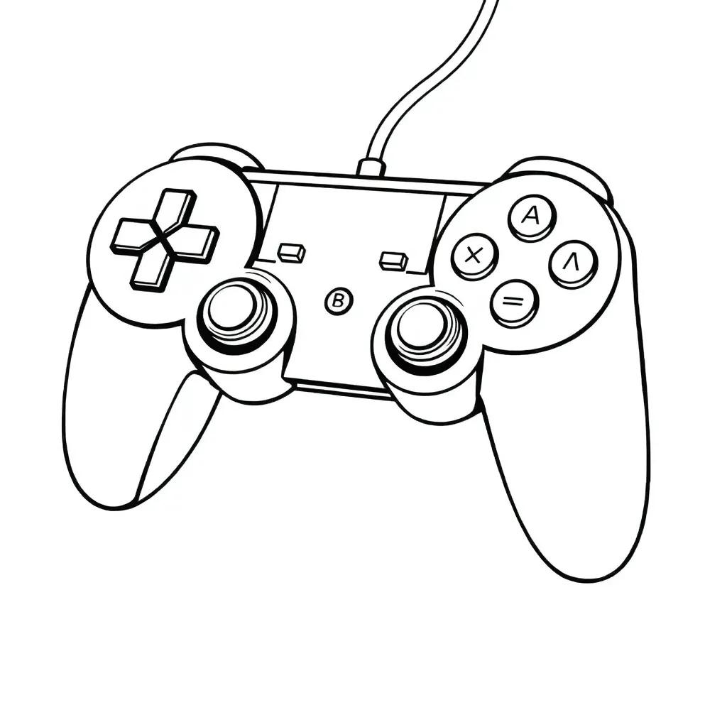 Video Game Controller Coloring Pages