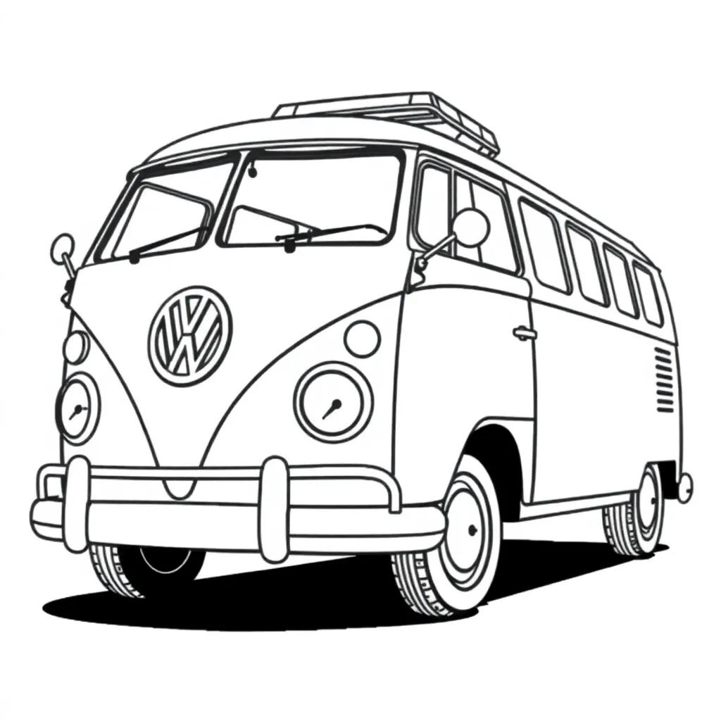 Volkswagen Bus Coloring Pages