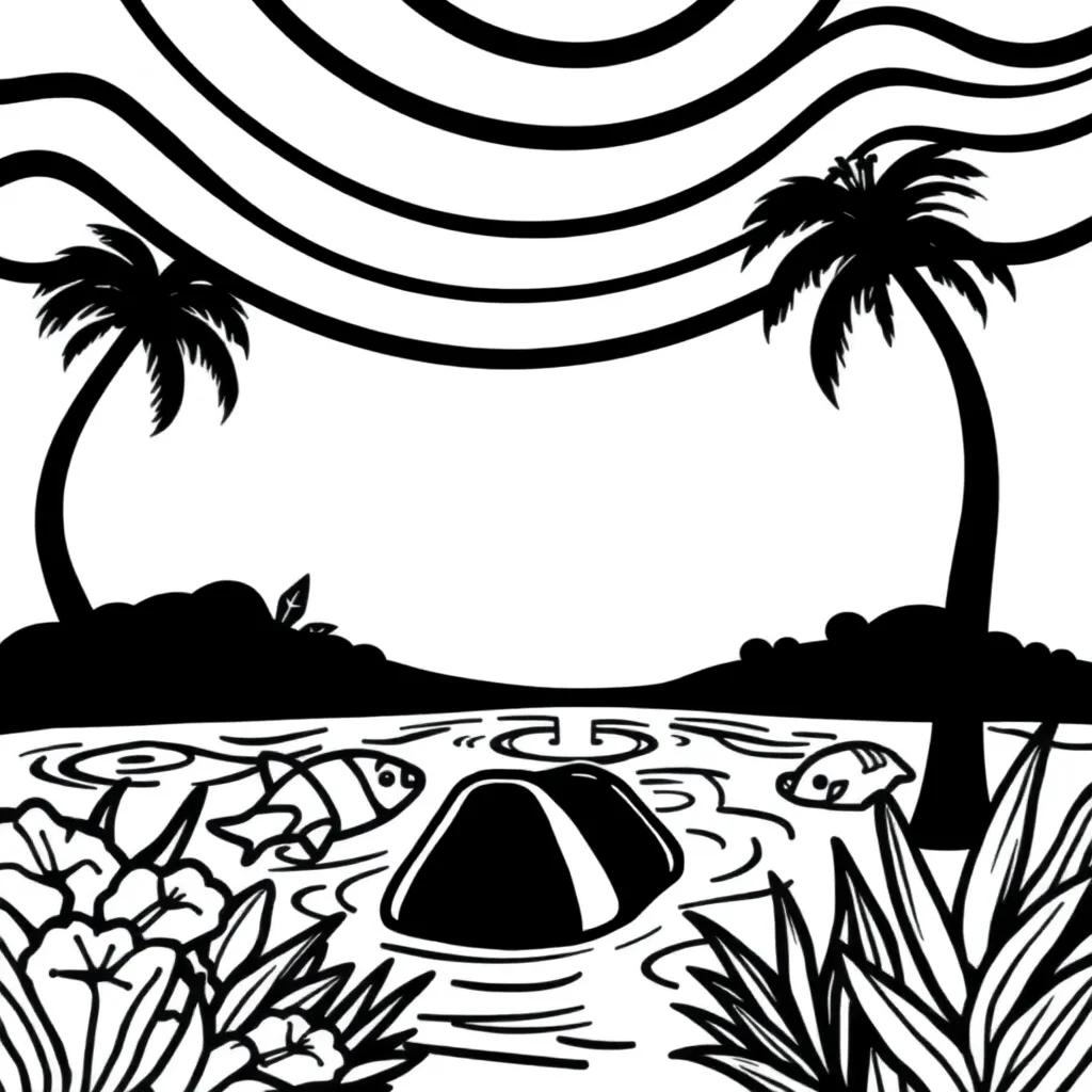 Water Park Coloring Page