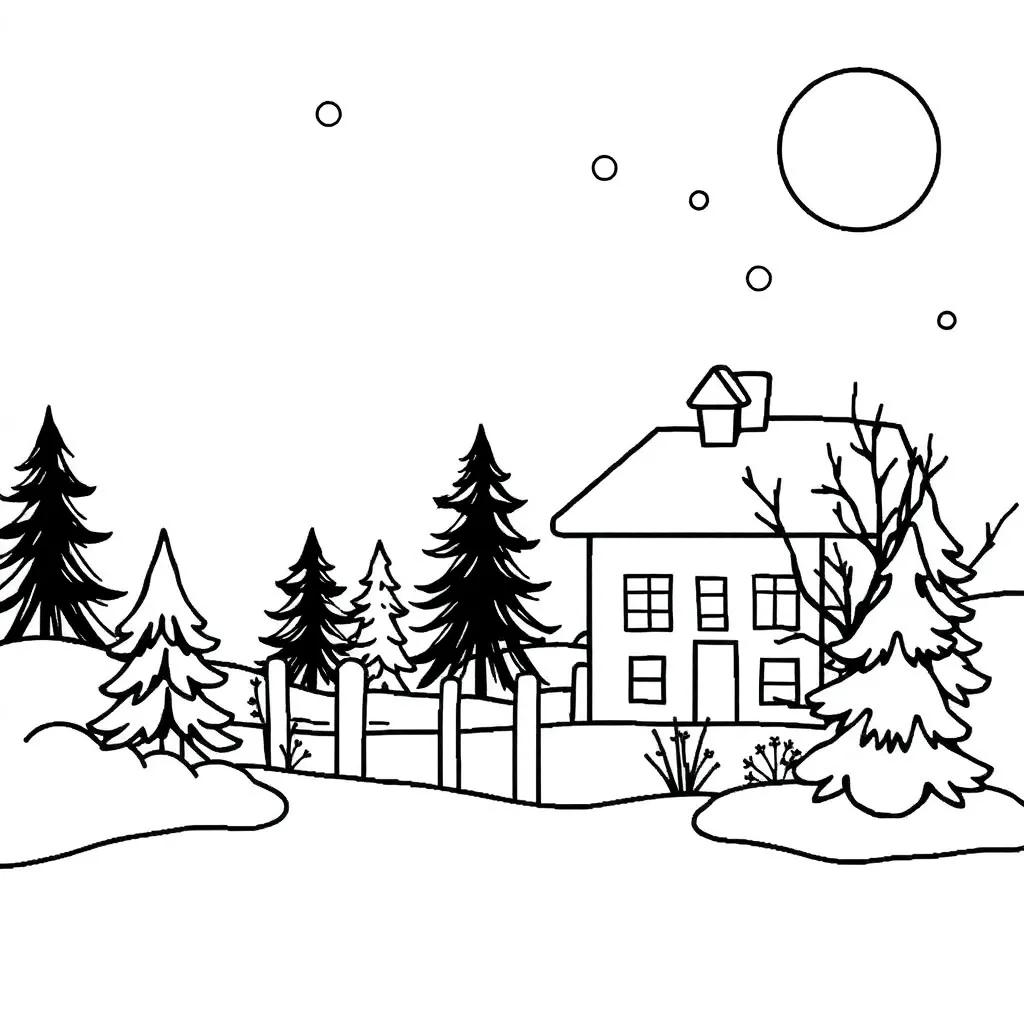 Winter Coloring Page Preschool