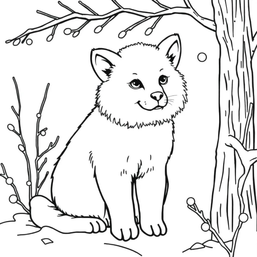 Winter Animals Coloring Pages