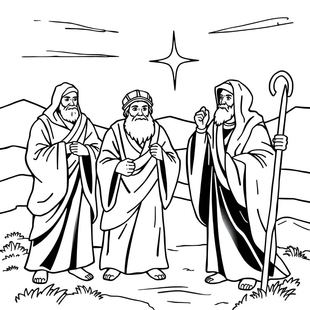 Wise Men Coloring Page