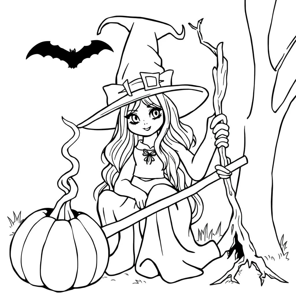 Witchy Coloring Pages Printable
