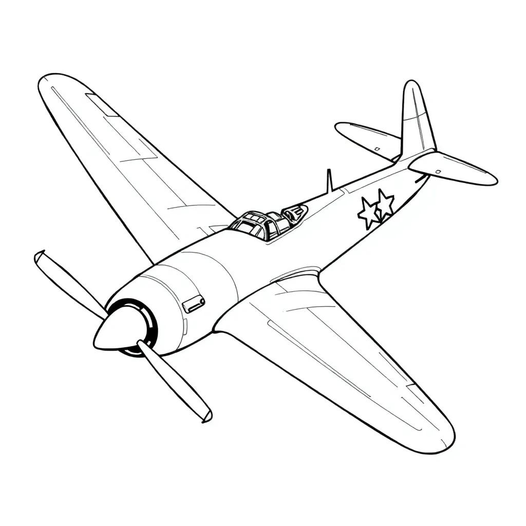 World War 2 Airplane Coloring Pages