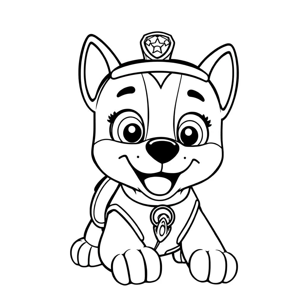 Zuma Paw Patrol Coloring Page